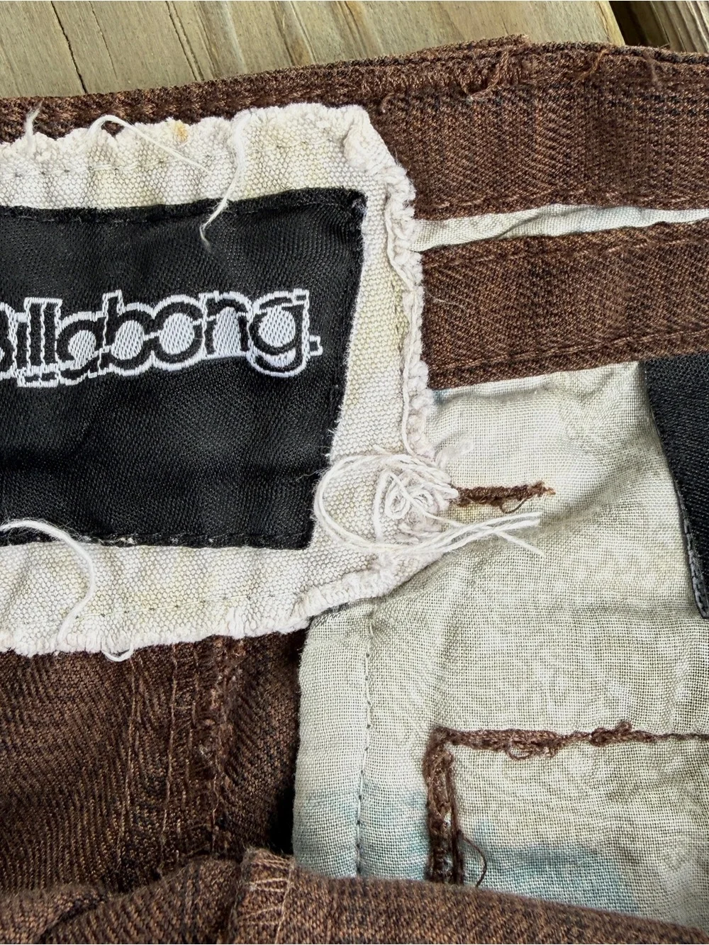 Billabong Boys Vintage Skater Shorts Size 10 23 Micro Plaid Brown Back to School